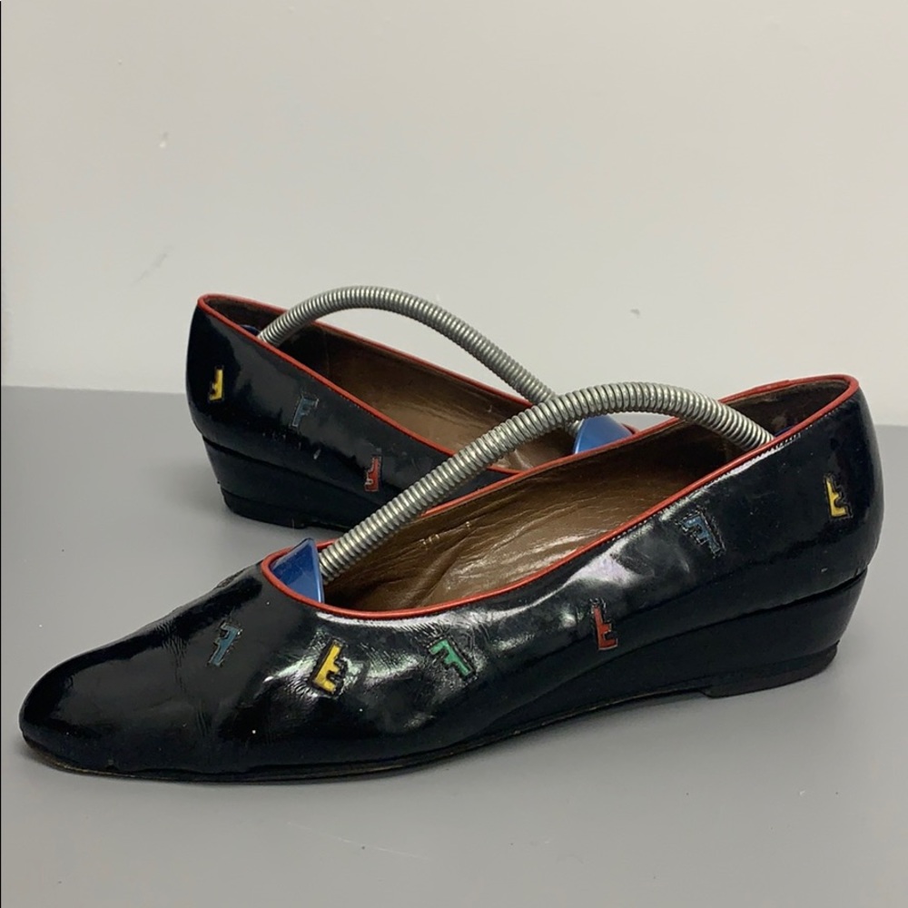 Vintage 80s Fendi Pumps with Multicolor Monogram